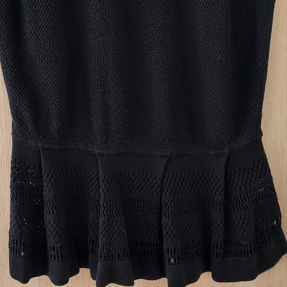 2/$10: BCBG Silk knit crochet "Emily" peplum top - Picture 4 of 13